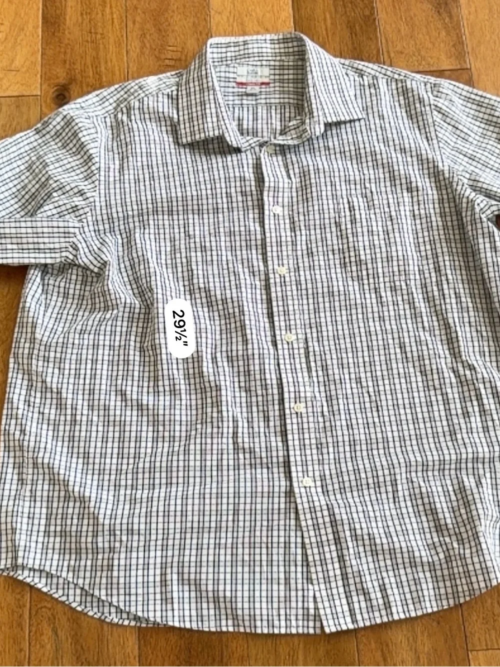 Men's Classic Check Button-Down Shirt - White & Black